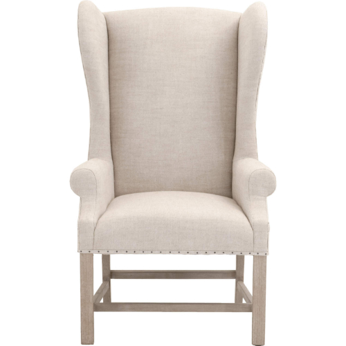 Chateau Arm Chair in Linen & Gray Ash Wood 6417UP.BIS-BT/NG