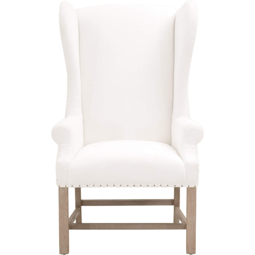 Chateau Arm Chair in Pearl Fabric & Gray Ash Wood 6417UP.LPPRL-BT/NG