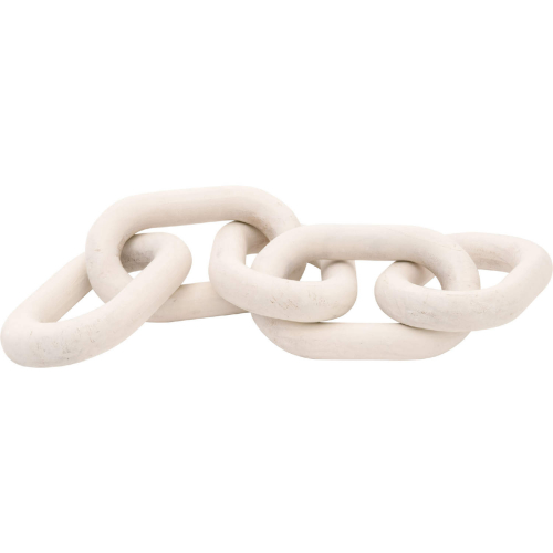 Cinq Wood Link Decor in White Wash Reclaimed Pine 9020-5.WW-PNE