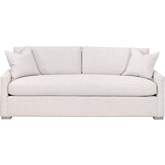 Clara 86" Slim Arm Queen Sleeper Sofa in Stone Fabric & Gray Oak 6620-3S.STO-BSK/NG