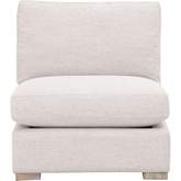 Clara Modular Sectional Unit Armless Chair in Stone Fabric & Gray Oak 6620-1S.STOBSK/NG