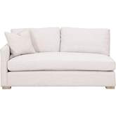 Clara Modular Sectional Unit Left Slim Arm Sofa in Stone Fabric & Gray Oak 6620-2S1LA.STOBSK/NG