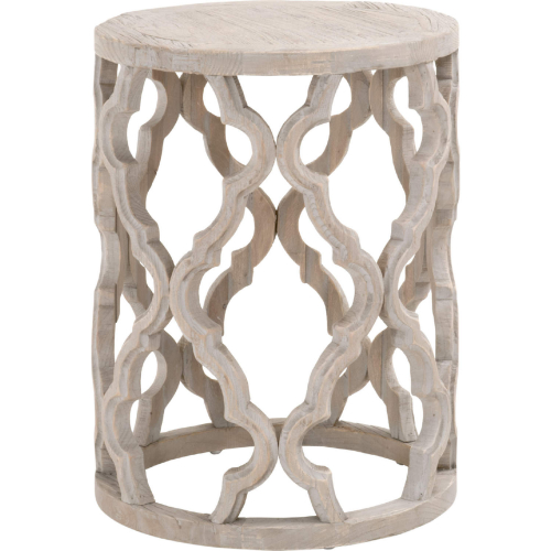 Clover 18" End Table in Smoke Grey Recycled Elm 8028.SGRY-ELM