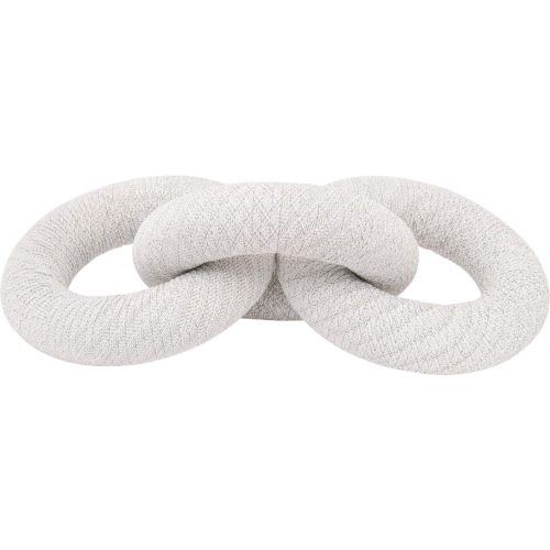 Crew Rope Link Decor in White Speckle Flat Rope 6890.WHT