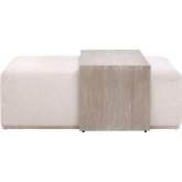 Dovetail Coffee Table in LiveSmart Gellar Linen & Natural Gray Acacia 6042.NG/LGLIN
