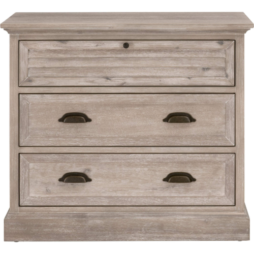 Eden 3 Drawer Nightstand in Natural Gray Acacia Wood 6054.NG