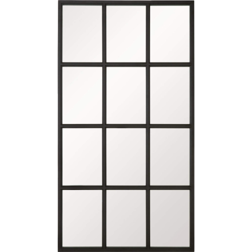 Grid Mirror in Matte Black Oak 6690.MBO