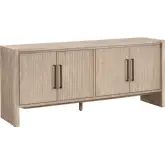 Halloway 74" Media Sideboard in Natural Gray Acacia Wood 6038.NG