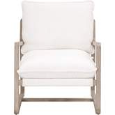 Hamlin Club Accent Chair in Boucle Snow Fabric & Gray Oak 6657.BOU-SNO/NG