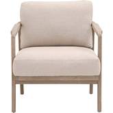 Harbor Accent Club Chair in Gray Oak, White Rope & Linen 8049.SGRY-OAK/FLX