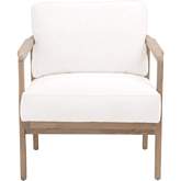 Harbor Club Chair in Smoke Gray Oak & Pearl Fabric 8049.SGRY-OAK/LPPRL