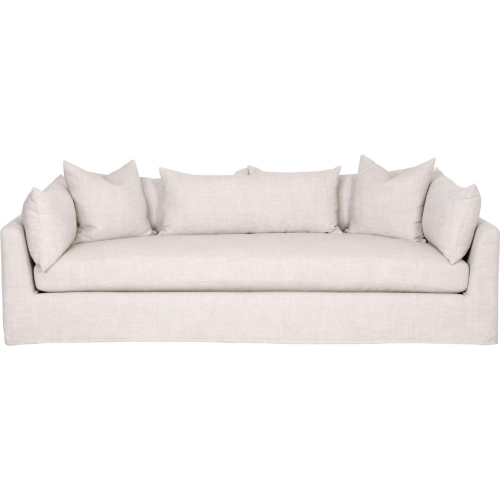 Haven 95" Lounge Slipcover Sofa in Bisque Fabric 6606-3.BISQ