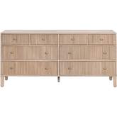 Highland 8 Drawer Double Dresser in Natural Finish Oak 5258.NAT-OAK