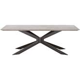 Industry 87" Dining Table in Concrete Resin & Distressed Black 4630.BLK/AGRY