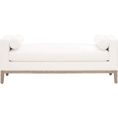Keaton Bench in Pearl Fabric & Natural Gray Oak 6700.LPPRL/NG