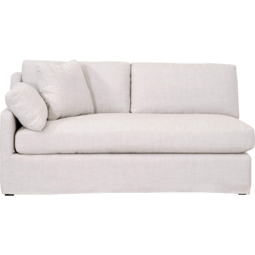 Lena Modular Sectional Slope Arm Slipcover Left Arm Sofa in Bisque Fabric 6603-2S1LA.BISQ