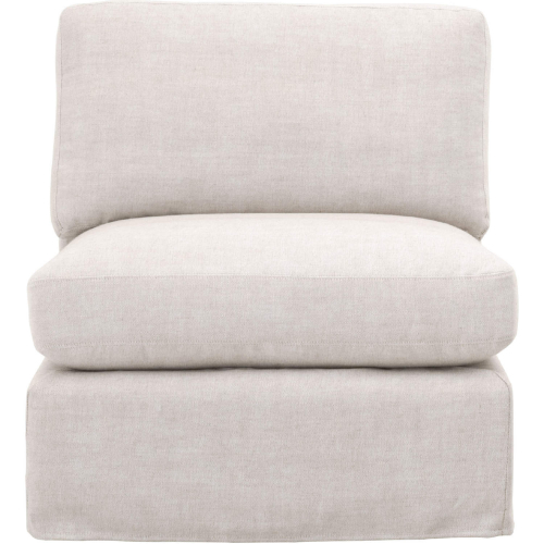 Lena Modular Sectional Slope Arm Slipcover Armless Chair in Bisque Fabric 6603-1S.BISQ