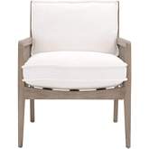 Leone Accent Club Chair in Pearl Fabric, Oak & Cane 6649.LPPRL/NG