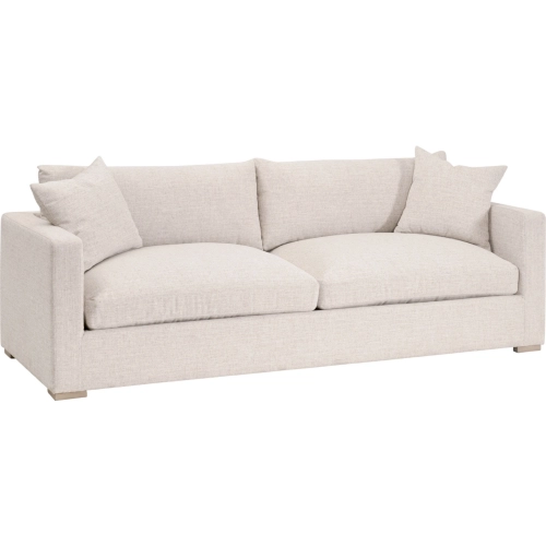 Newport Outdoor 91" Track Arm Sofa in LiveSmart Shapiro Sand Fabric & Wood