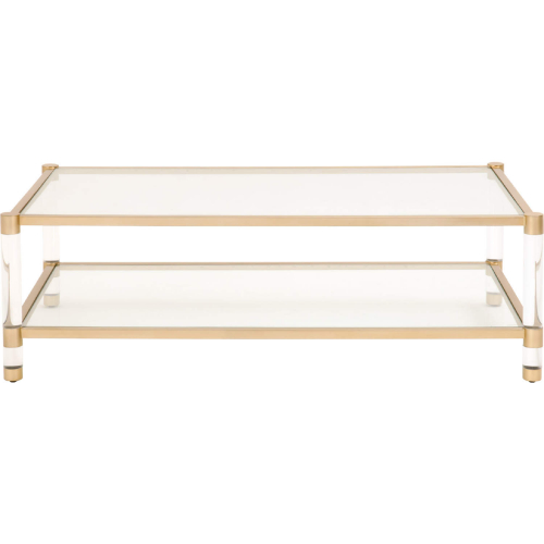 Nouveau Coffee Table in Brass, Lucite & Glass 6073.BBRS/CLR
