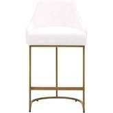 Parissa Counter Stool in Pearl Fabric & Gold 6011CS.LPPRL-BGLD (Set of 2)