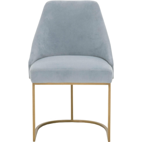 Parissa Dining Chair in Coastal Velvet & Brushed Gold 6011.COA-BGLD (Set of 2)