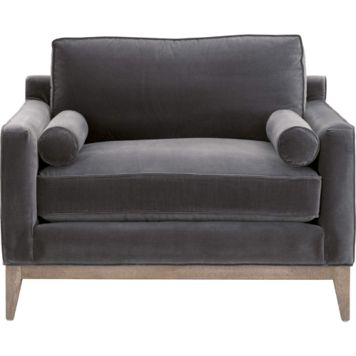 Parker Arm Chair in Dark Dove Gray Velvet on Natural Gray Oak 6602-1.DDOV/NG