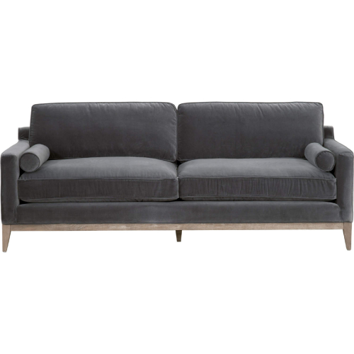 Parker Sofa in Dark Dove Gray Velvet on Natural Gray Oak 6602-3.DDOV/NG