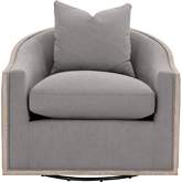 Paxton Swivel Accent Club Chair in Gray Fabric & Gray Wood 6656.LPSLA/NG