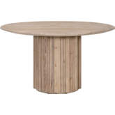 Roma 54" Round Dining Table in Smoke Gray Pine Wood 8103.SGRY-PNE