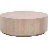 Roto Large Coffee Table in Natural Gray Oak & Silver 4608-L.NGO/SLV