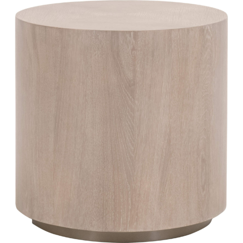 Roto Large End Table in Natural Gray Oak & Silver 4609-L.NGO/SLV