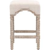 Rue Counter Stool in Gray Wood & Linen 6414-CSUP.NG/BIS