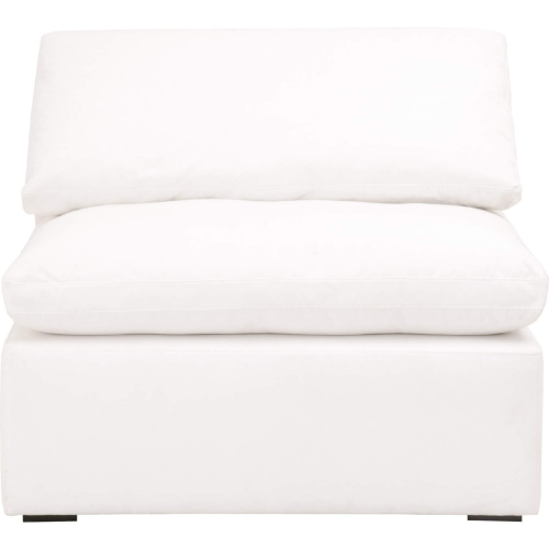 Sky Modular Sectional Armless Chair in Pearl Fabric on Espresso 6610-1S.LPPRL