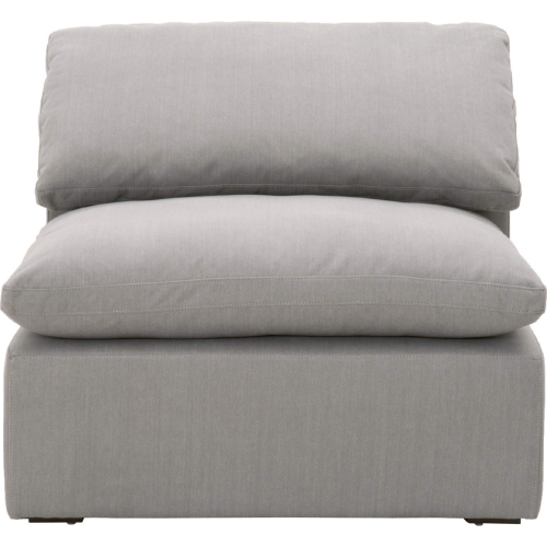 Sky Modular Sectional Armless Chair in Gray Fabric on Espresso 6610-1S.LPSLA