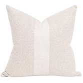 Split Decision 22" Pillow in Linen & Textured Cream Linen 7206-22.LGLIN/TXCRM (Set of 2)