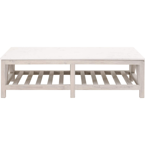 Spruce Coffee Table in White Wash Pine & White Quartz 8019.WW-PNE/WHTQ