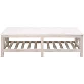 Spruce Coffee Table in White Wash Pine & White Quartz 8019.WW-PNE/WHTQ
