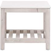 Spruce End Table in White Wash Pine & White Quartz 8020.WW-PNE/WHTQ