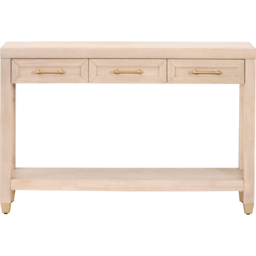 Stella Narrow Console Table in Light Honey Oak Finish 6138.LHON/BBRS