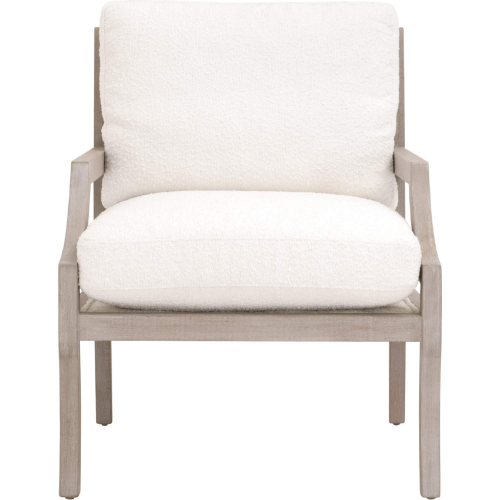 Stratton Accent Club Chair in Boucle Snow White Fabric & Gray Wood 6655.BOU-SNO/NGBE