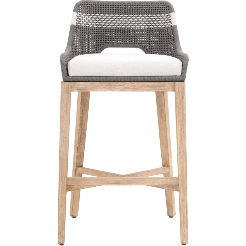 Tapestry Bar Stool in Dove Grey & White Rope 6850BS.DOV/WHT/NG