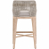 Tapestry Bar Stool in Taupe & White Flat Rope 6850BS.WTA/PUM/NG