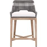 Tapestry Counter Stool in Dove Grey & White Rope 6850CS.DOV/WHT/NG