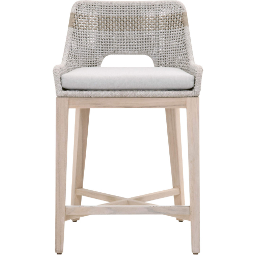 Tapestry Outdoor Counter Stool in Taupe & White Flat Rope 6850CS.WTA/PUM/GT