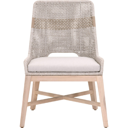 Tapestry Outdoor Dining Chair in Taupe & White Rope 6850.WTA/PUM/GT (Set of 2)