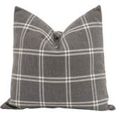 Basic 22" Pillow in Smoke Gray Fabric 7200-22.WSMK (Set of 2)