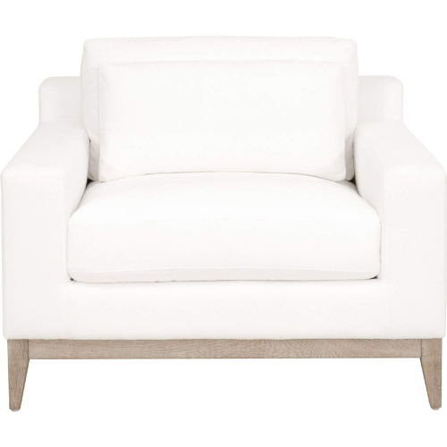 Vienna Track Arm Accent Chair in Pearl Fabric & Gray Wood 6611-1.LPPRL/NG