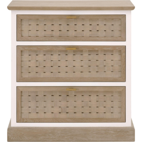 Weave Entry Cabinet in Smoke Gray & White Oak Wood 8081.SGRY-OAK/WPO