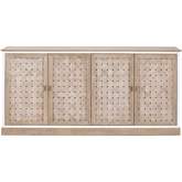 Weave Media Sideboard in Smoke Gray & White Painted Oak 8082.SGRY-OAK/WPO